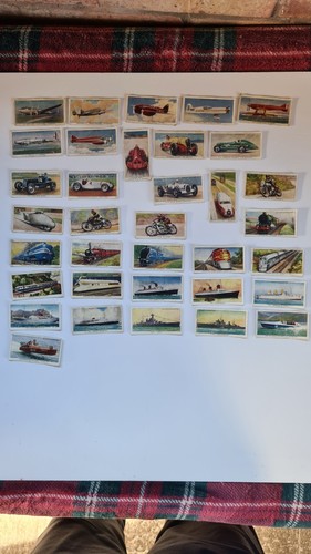 Cigarette cards theme - cards, speed